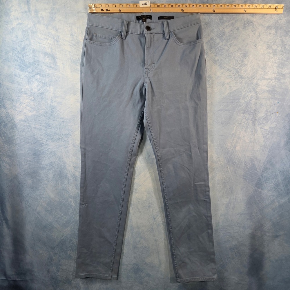 Banana Republic Traveler Pants Mens 31x30 Light Blue Slim Fit 5-Pocket Chino